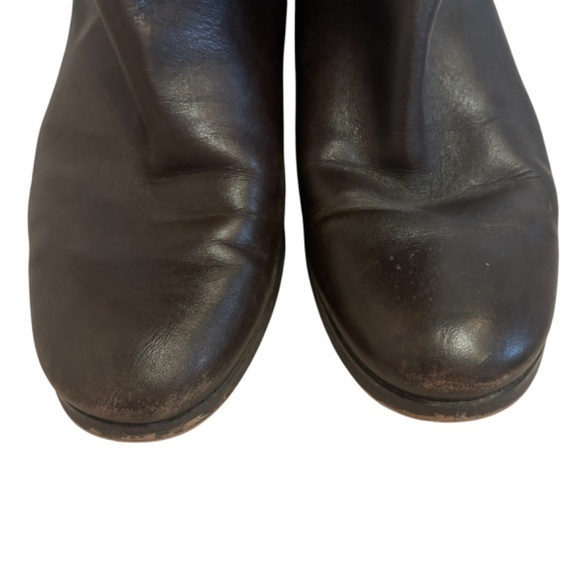 Michael Kors Dark Brown Charm Leather Tall Riding Boots Sz 9.5 - Picture 11 of 14